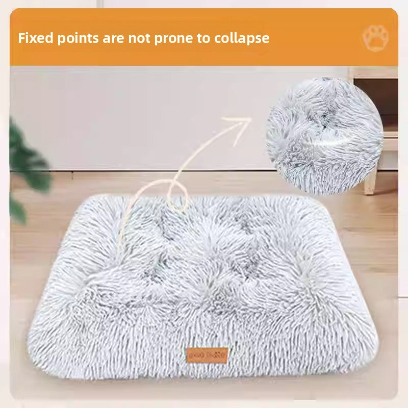 Plush Pet Bed Mat for Cats and Dogs